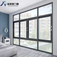 Fenêtres coulissantes à double vitrage au design moderne de 2025 Offre Spéciale Fenêtre coulissante en aluminium à faible émissivité avec moustiquaire