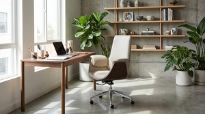 <span class=keywords><strong>Sedia</strong></span> da Ufficio Ergonomica di Design Nordico - Seduta Girevole con Schienale Curvo Estetico per Ufficio Domestico e <span class=keywords><strong>Studio</strong></span> Moderni - Product Image 3