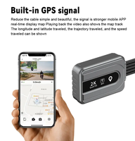 Caméra de tableau de bord moto 2K double objectif avant/arrière, grand angle 155°, WiFi, GPS, étanche IP67, contrôleur filaire, enregistrement automatique pour la conduite