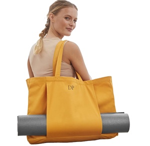 Custom Logo Letter Pattern Lifestyle Shopping Large Capacity Multifunctional Eco-friendly Cotton Canvas Tote <b>Bag</b> Sturdy Yoga <b>Bag</b> - Product Image 1