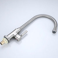 Robinet de lavabo monocommande à ouverture rapide en alliage de zinc brossé, à montage sur plan, avec cartouche céramique, design moderne pour cuisine