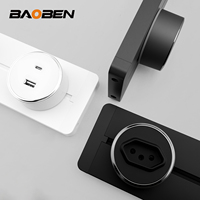 BAOBEN Riel Deslizante Móvil para Gabinete de Cocina, Riel Deslizante para Isla de Cocina con Tira de Alimentación USB