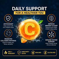 Poudre de Vitamine C (Acide L-Ascorbique) Premium 500g, 500 Doses, Testée en Laboratoire, Sans OGM, Favorise la Synthèse du Collagène, Antioxydant, Améliore