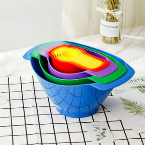 Chất Lượng Cao <span class=keywords><strong>7</strong></span> cái/bộ Phục Vụ Bát Đĩa Salad Trộn Bát Đặt Cao Cấp Bát Với Thìa - Product Image 1