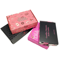 Boîte d'expédition noire avec logo imprimé boîte postale en carton ondulé épais pour l'expédition d'emballage cadeau