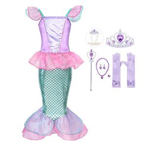 Robes <span class=keywords><strong>de</strong></span> princesse pour filles Ariel <span class=keywords><strong>de</strong></span> <span class=keywords><strong>la</strong></span> Petite Sirène, robes pour filles Disney, costumes <span class=keywords><strong>de</strong></span> cosplay pour Halloween - Product Image 3