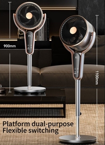 Smart APP/Voice/Remote Control Brushless Metal Stand Fan Adjustable Height Aromatherapy 24H <b>Timer</b> Pedestal Air Circulator Air Ci - Product Image 4