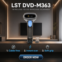 Lecteur de codes-barres sans fil 2D portable, pistolet de lecture USB, lecteur de codes QR, pour magasin, supermarché, entrepôt, inventaire