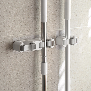Yimijia Mop <b>Clip</b> Wall Mounted Punch Free Mop Holder Bathroom Storage <b>Hook</b> - Product Image 4