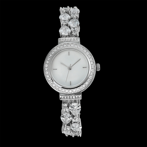 Luxury Ladies Quartz <b>Watch</b> <b>Custom</b> <b>Logo</b> Zircon Diamond Inlay Fashion Business Wristwatch OEM ODM - Product Image 2