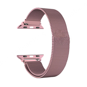 HUANLONG Boucle milanaise en acier inoxydable pour bracelets de montre Apple 10/8/7/6/se 44/45/46mm Bracelet de montre magnétique sport argenté - Product Image 4