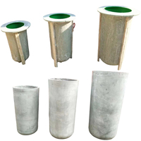 Moules à pots de fleurs en béton, grands, personnalisés, double couche, en fibre de verre, pour jardinières en béton et ciment, pots à fleurs, vases, moule en silicone