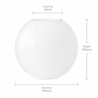 Abat-jour en verre sodocalcique transparent pour éclairage intérieur, remplacement pour lampe suspendue ou plafonnier