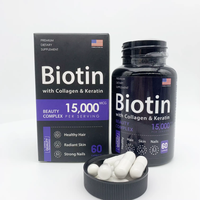 Capsules de biotine de haute qualité pour la santé des cheveux et des ongles des adultes, complément beauté favorisant la maintenance des articulations, 60 capsules/flacon