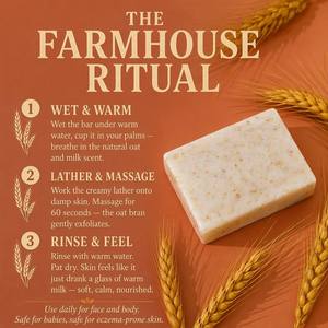 Savon en barre au <span class=keywords><strong>lait</strong></span> de chèvre, beurre de karité et son de blé, hydratant naturel, exfoliant doux, nettoyant visage et corps, pour peaux sensibles, végétalien, OEM - Product Image 3