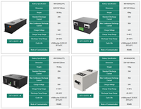بطارية ليثيوم روبوت AGV 24Ah AGV 100A 150A 200Ah 48V حزمة بطارية Lifepo4 مع شاحن بطارية ليثيوم أيون لـ AGV