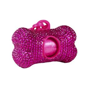 뼈 모양 개 똥 가방 디스펜서 블링 다이아몬드 쓰레기 가방 디스펜서 화장실 가방 - Product Image 5