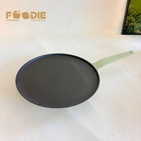 Wajan Penggorengan Titanium Enamel Besi Cor Ringan Berkualitas Tinggi, Wajan Tawa, Wajan Pancake Bulat, Wajan Crepe, Wajan Panggangan Teppanyaki