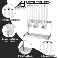 Distributeur de céréales amovible en acier inoxydable de qualité alimentaire pour hôtels et événements – Idéal pour céréales, bonbons et noix