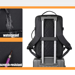 15-Inches Laptop Bag Durable Waterproof Oxford USB Port Bag Fashionable School Bag for Students Laptop <b>Backpack</b> - Product Image 2