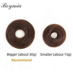 Chignon di <span class=keywords><strong>Capelli</strong></span> <span class=keywords><strong>Veri</strong></span>, <span class=keywords><strong>Extension</strong></span> a Ciocca <span class=keywords><strong>con</strong></span> Fascia Elastica Flessibile, Marrone e Biondo - Product Image 6