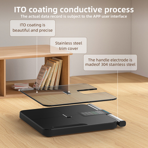 Balance électronique d'affichage haute <span class=keywords><strong>définition</strong></span> VA balance numérique Bluetooth IMC balance de poids 8 électrodes analyseur de composition balances de salle de bain - Product Image 3