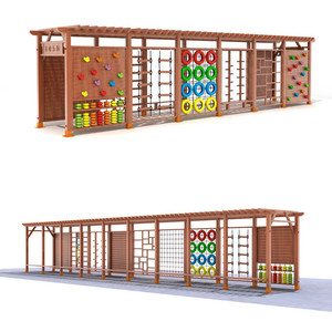 outdoor climbing rock frame wood playground jungle gym play ground for kids outdoor