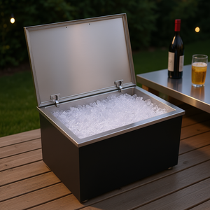 Hielera de Acero Inoxidable de 40 Qt con Tapa Abatible, Enfriador de Vino y Cerveza para Cocina al Aire Libre, Gran Capacidad para Fiestas - Product Image 2
