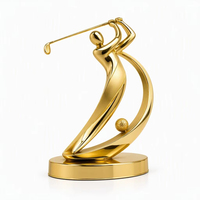 Série de trophées créatifs en métal doré avec impression UV pour récompenses sportives et cadeaux de bienvenue