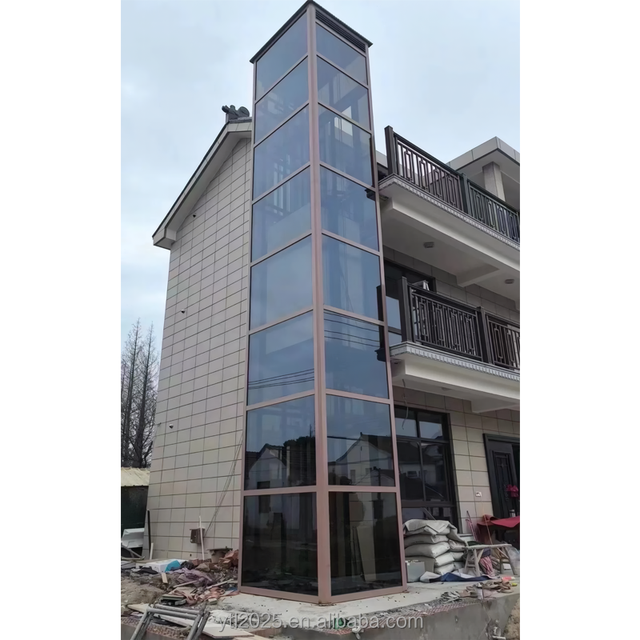 China Supplier Small Outdoor Home Elevator Space Saving Design Glass Elevator CE/ISO Certified Exterior Elevator
