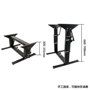 Estructura de mesa plegable para RV con patas ajustables en altura, de hierro negro, accesorio interior para conversión de RV - Product Image 3