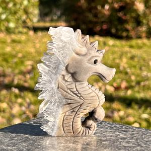 Venta al por mayor de cristales tallados de alta calidad con forma de caballito de mar, naturales, curativos, de 4-5 cm, tendencia de moda, coleccionables, arte, decoración del hogar, seguros. - Product Image 6