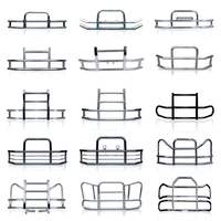 Protection de pare-chocs avant robuste avec grille carrée anti-cerfs, compatible avec plusieurs modèles de camions lourds