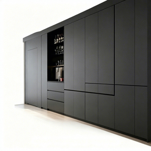 Buffet moderne modulaire en bois, sans poignées, du sol au plafond, pour le rangement dans la chambre et la <span class=keywords><strong>salle</strong></span> <span class=keywords><strong>à</strong></span> <span class=keywords><strong>manger</strong></span> - Product Image 3