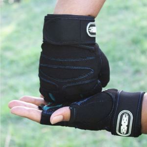 Foreign Trade Leather Impact <b>Gloves</b> <b>Touch</b> <b>Screen</b> Summer Half Finger Design Adjustable Strap for Barbell Dumbbell - Product Image 3