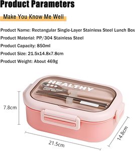 Boîte à lunch en paille de blé sans BPA, compatible micro-ondes, pour adultes et enfants, avec sac - Product Image 2