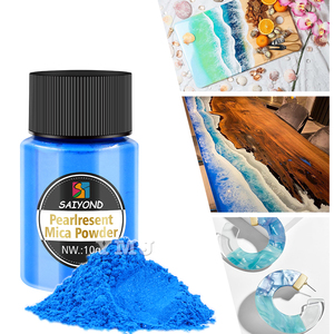 Poudre de mica bleu titane métallique, pigment inorganique à <span class=keywords><strong>effet</strong></span> <span class=keywords><strong>nacré</strong></span> pour revêtement, sol époxy, résine époxy, peinture artistique pour table - Product Image 5
