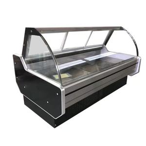 Vitrine de <span class=keywords><strong>boucherie</strong></span> en verre pour bœuf frais, poisson, charcuterie, congélateur horizontal pour supermarché - Product Image 1