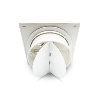 ANGEGA VF-W6-1 Ventilateur d'extraction mural en plastique ABS de 6 pouces avec volet et moteur à enroulement en cuivre pour cuisine, salle de bain, usage domestique