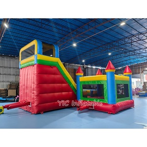 Châteaux gonflables commerciaux combinés avec toboggan pour enfants, fabriqués en Chine, pour la location - Product Image 5
