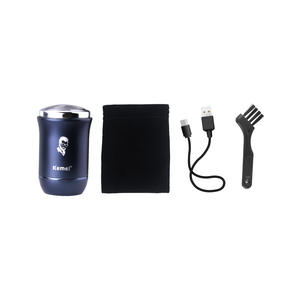 Rasoir électrique Kemei pour hommes, bleu foncé, charge de type C, lame unique, alimenté par USB, tondeuse à barbe portable - Product Image 1