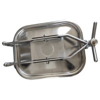 Couvercle de manhole rectangulaire sanitaire en acier inoxydable SS304 pour réservoir
