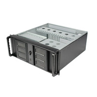 Shen Zhen produsen baru hadir 4U Double Door lockable Server Chassis industri ATX Motherboard mendukung 8 HDD Server Case
