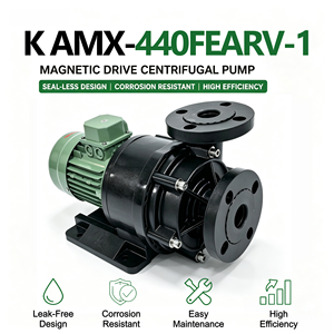 K AMX-440FEARV-1 OEM Industrial Plastic ETFE+CF Magnetic Drive <b>Pump</b> 220/380V 0.4kW for Chemical Circulation <b>Water</b> - Product Image 6
