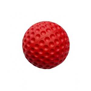 Bola Latihan Baseball Berkualitas Tinggi 9'' Merah PU Berduri Bola Kriket - Product Image 3
