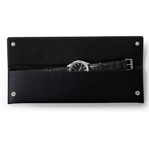 Étui de <span class=keywords><strong>montre</strong></span> en cuir de qualité supérieure, résistant à l'eau, pour voyage, simple, élégant, poche de protection pour <span class=keywords><strong>montre</strong></span>, boîte à boutons personnalisée pour montres - Product Image 3