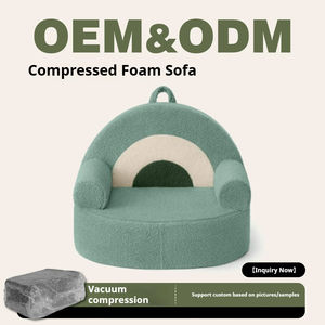 Canapé enfant confortable et moelleux au design moderne, lit de rangement en peluche pour chambre, maternelle, espace de repos, haute densité - Product Image 5