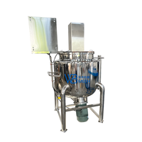 Cuve Agitateur Homogénéisateur Émulsifiant Chauffée à la Vapeur Électrique en Acier Inoxydable à Qualité Stable pour Cosmétiques et Crèmes Visage