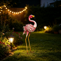 Statue de flamant rose résistante aux intempéries, grande sculpture de jardin pour extérieur, jardin, patio, pelouse, fontaine d'eau