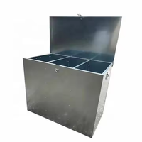 Bac d'alimentation de cheval galvanisé robuste Fabrication de tôle à 3 compartiments Assemblé Stockage d'aliments pour animaux en paquet plat